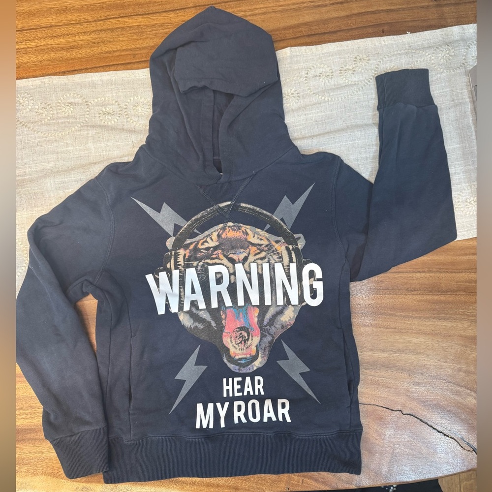DIESEL KIDS HOODIE SZ 12  EXCELLENT CONDITION 100% AUTHENTIC 100% COOLNESS